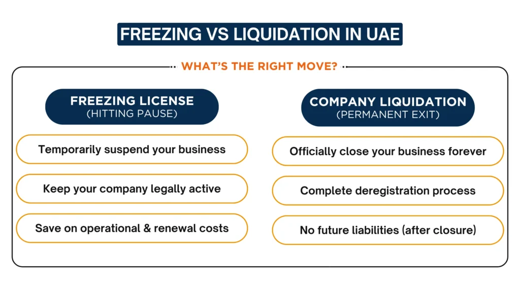 Freezing vs Liquidation in UAE